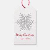 GIFT LABEL BENTLEY SNOWFLAKE MERRY CHRISTMAS CADEAULABEL (Voorkant)