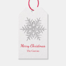 GIFT LABEL BENTLEY SNOWFLAKE MERRY CHRISTMAS