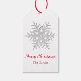 GIFT LABEL BENTLEY SNOWFLAKE MERRY CHRISTMAS CADEAULABEL