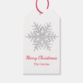 GIFT LABEL BENTLEY SNOWFLAKE MERRY CHRISTMAS CADEAULABEL
