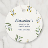 Gift Label - Custom Communion Leaf Pattern Design (Voorkant)