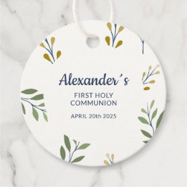 Gift Label - Custom Communion Leaf Pattern Design