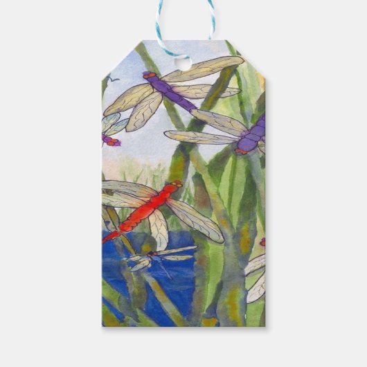 Gift Label Dragonflies Gift Wraping Supplies Cadeaulabel (Voorkant)