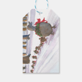 Gift Label Ducks at Boston Common tijdens Feestdag Cadeaulabel