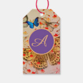 GIFT LABEL EASTER BUTTERFLIES CUSTOM INITIAAL CADEAULABEL (Voorkant)