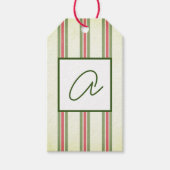 GIFT LABEL FADED STRIPES CUSTOM INITIAAL CADEAULABEL (Voorkant)
