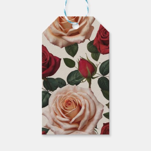 Gift Label Internationale Vrouwendag Rozen Cadeaulabel (Voorkant)