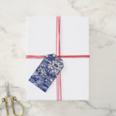 Gift Label JAPANESE VLOEISTBLAUW EN WITTE PATROON Cadeaulabel (Met Touw)