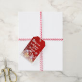 Gift Label Jezus is de reden voor kerstrood/wit Cadeaulabel (Met Touw)