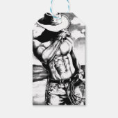 Gift Label kit voor mannen Cowboy Bodybuilder Fine Cadeaulabel