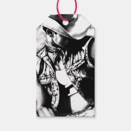 Gift Label Kit voor Mannen Cowboy Country Fine Art Cadeaulabel