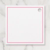 Gift Label Label - Roze Bow (Achterkant)
