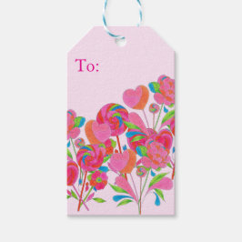 Gift Label Lollipop Flower Cadeaulabel