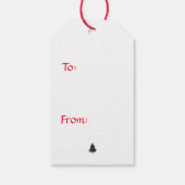 GIFT LABEL MERRY CHRISTMAS TREE CUSTOM NAME CADEAULABEL (Achterkant)