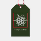 Gift Label Merry Kerstmis Bentley Snowflake Cadeaulabel (Voorkant)