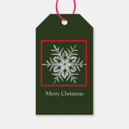 Gift Label Merry Kerstmis Bentley Snowflake Cadeaulabel