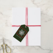 Gift Label Merry Kerstmis Bentley Snowflake Cadeaulabel (Met Touw)