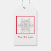 Gift Label Merry Kerstmis Bentley Snowflake Cadeaulabel (Voorkant)