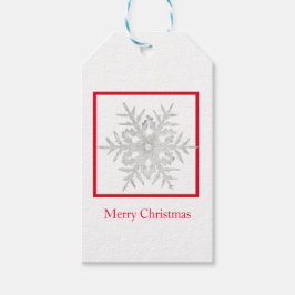 Gift Label Merry Kerstmis Bentley Snowflake Cadeaulabel