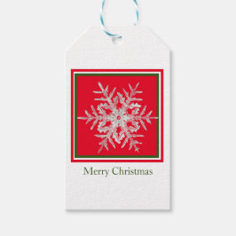 Gift Label Merry Kerstmis Bentley Snowflake Cadeaulabel