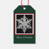 Gift Label Merry Kerstmis Bentley Snowflake Cadeaulabel (Voorkant)