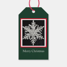 Gift Label Merry Kerstmis Bentley Snowflake Cadeaulabel