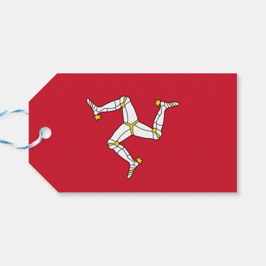Gift Label met Isle of Man Flag, Verenigd Koninkri Cadeaulabel (Achterkant Horizontaal)