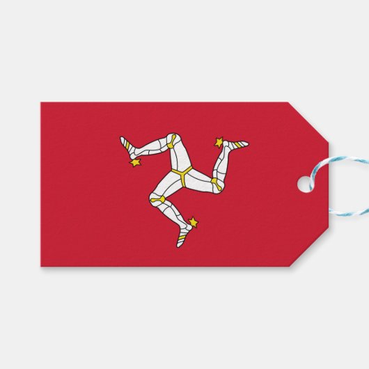 Gift Label met Isle of Man Flag, Verenigd Koninkri Cadeaulabel (Voorkant (Horizontaal))