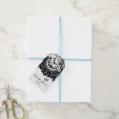 GIFT-LABEL "MET LOVE" ZWARTE LACE EN AANGEPASTE NA CADEAULABEL (Met Touw)