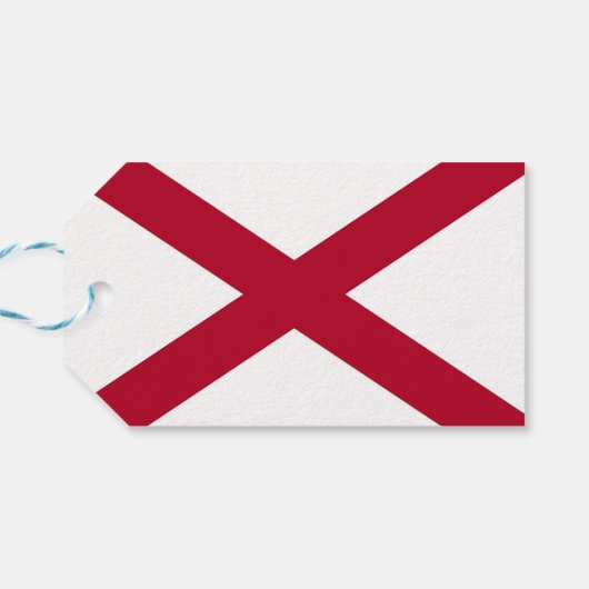 Gift Label met vlag van Alabama, VS Cadeaulabel (Achterkant Horizontaal)