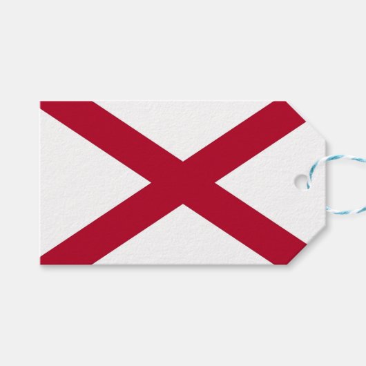 Gift Label met vlag van Alabama, VS Cadeaulabel (Voorkant (Horizontaal))