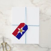 Gift Label met vlag van Dallas City, Verenigde Sta Cadeaulabel (Met Touw)