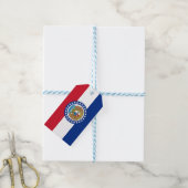 Gift Label met vlag van de staat Missouri, Verenig Cadeaulabel (Met Touw)