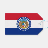 Gift Label met vlag van de staat Missouri, Verenig Cadeaulabel (Voorkant (Horizontaal))
