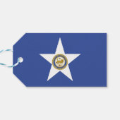 Gift Label met vlag van Houston City, Verenigde St Cadeaulabel (Achterkant Horizontaal)