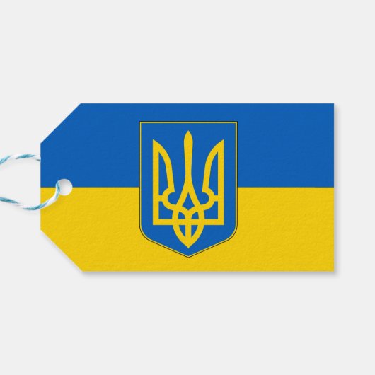 Gift Label met vlag van Oekraïne Cadeaulabel (Achterkant Horizontaal)
