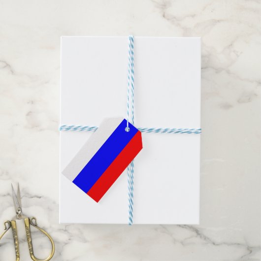 Gift Label met vlag van Rusland Cadeaulabel (Met Touw)