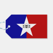 Gift Label met vlag van San Antonio City, VS Cadeaulabel (Achterkant Horizontaal)