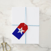 Gift Label met vlag van San Antonio City, VS Cadeaulabel (Met Touw)