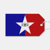 Gift Label met vlag van San Antonio City, VS Cadeaulabel (Voorkant (Horizontaal))