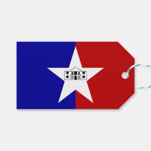 Gift Label met vlag van San Antonio City, VS Cadeaulabel
