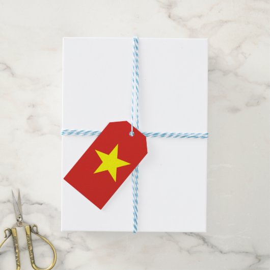 Gift Label met vlag van Vietnam Cadeaulabel (Met Touw)