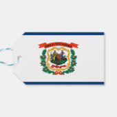 Gift Label met vlag van West Virginia State, VS Cadeaulabel (Achterkant Horizontaal)