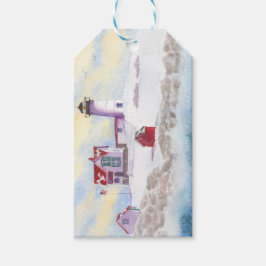 Gift Label Nubble Lighthouse-Winter Wrapping Suppl Cadeaulabel
