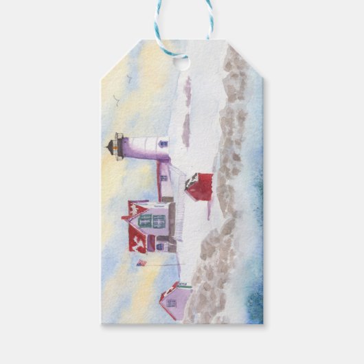 Gift Label Nubble Lighthouse-Winter Wrapping Suppl Cadeaulabel (Voorkant)