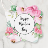 Gift Label Pink Floral Moederdag (Voorkant)