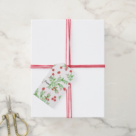 Gift Label Raphaella Blooming Berries Design Cadeaulabel (Met Touw)