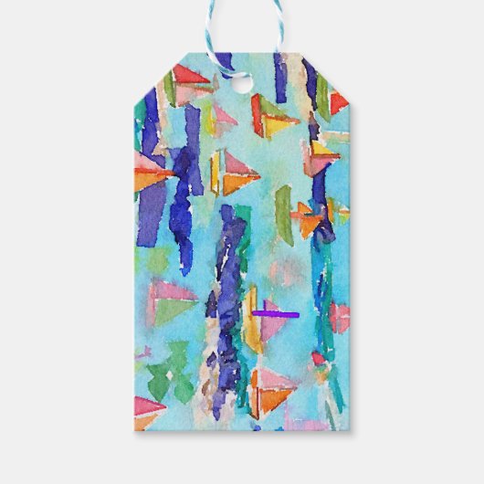 Gift Label_Sailing Waterverf Cadeaulabel (Voorkant)