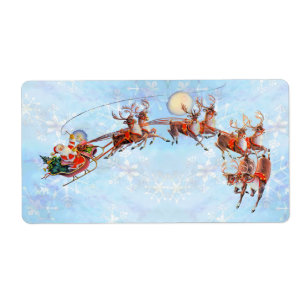 GIFT LABEL SANTA SLEIGH door SHARON SHARPE