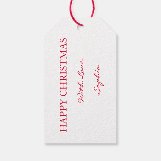 GIFT LABEL SCANDINAVIAN CHRISTMAS PATTERN REINDEER CADEAULABEL (Achterkant)